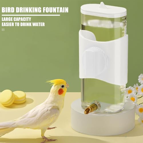 Automatic Bird Water Dispenser, 280ML Bird Parrot Water Feeder Bird Cage Water Drinkers Bird Water Bowl Bottle Cage Accessories for Parrot Budgie Lovebirds Cockatiel Parakeet - Image 4