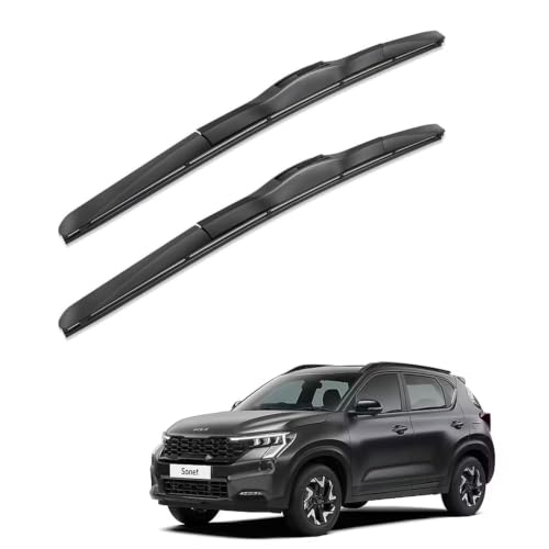 Image of Oshotto Frameless (O.E.M Type) Wiper Blades Compatible with Kia Sonet (24 inch / 16 inch)