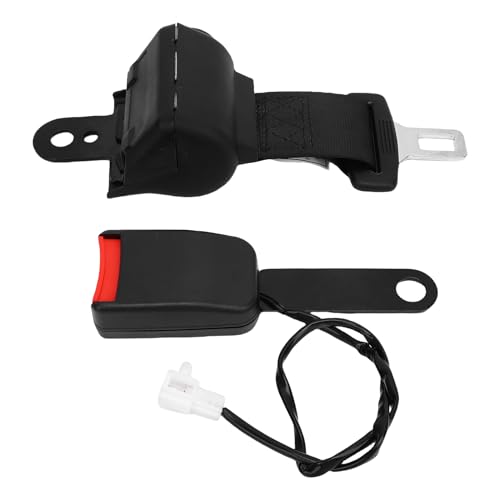 Jiawu Cintura di sicurezza per carrelli elevatori, cintura di sicurezza universale retrattile 43,3 pollici con fettuccia ad alta resistenza, per veicoli costruzione, trattori