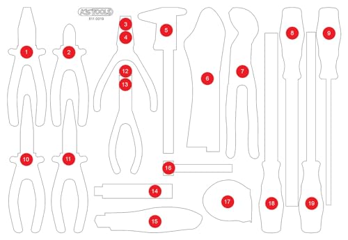 Insert mousse haut de gamme pour 811.0019 KS TOOLS 811.0019-97