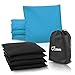 JBM Cornhole Bag (Pack of 8) Weather Resistant Cornhole Bags with Recycled Plastic Pellets for Tossing Corn Hole Game - Free Carrying Bag Included (Black & Tiffany, 14OZ)