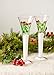 Golden Hill Studio Hand Painted Champagne Flutes - Set of 2 - Mistletoe Love Collection - Hand Painted Glassware by USA Artists - Unique and Decorative Champagne Tulip Glasses, Kitchen Table Décor