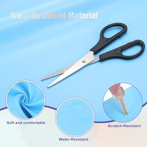 QUARKZMAN PU Kunstleder Stoff Nappa Optik 0.4 Yards Länge 54x14x0.04 Weiches Synthetisches Leder Material Blätter 1mm Dick Für Taschen DIY Basteln Hellblau