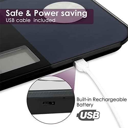Body Fat Scale USB Rechargeable,Himaly Digital Smart Bathroom Scale for Body Weight,Smart Weighing Scale for BMI, Body Water, Bone Mass,Bluetooth Electronic Scale,180KG,USB Included