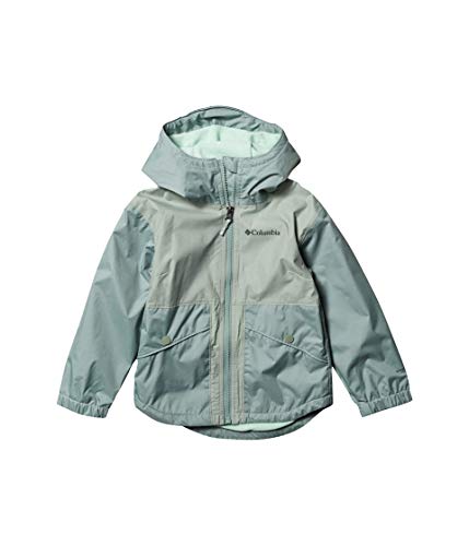 Image of Columbia Girls' Big Rainy Trails Fleece Lined Jacket, Light Lichen, Medium