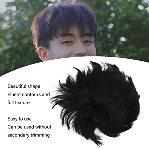 Men Short Toupee Wigs - Handsome Comfortable Breathable Men Hair Topper Wig - Image 3
