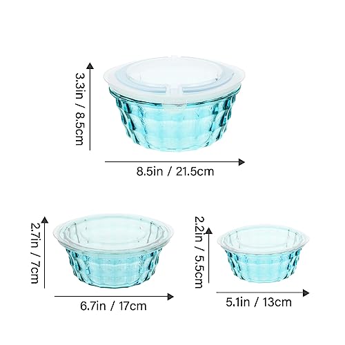 Set de 3 tazones para mezclar ensalada con tapa miniatura 2