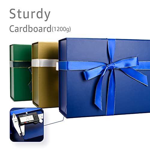 Image of LIFELUM Gift Boxes 5 Pack 13.85 x 8.35 x 4.45 inch, Large Gift Box for Presents with Ribbon,Card,Shredded Paper Filler