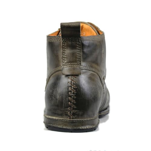 Image of Men's Vintage Brown Chukka Boots Lace-up Motorcycle Casual Leather Shoes Ankle Boot for Men Fashion CD-6015-2-Stylish