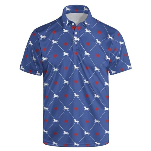 Men‘s Golf Shirt Funny Polo Shirts Short Sleeve Golf Polo Shirts Gifts Print Shirts