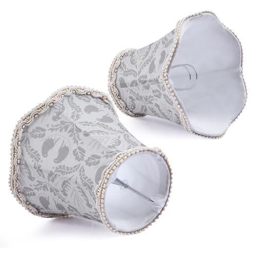Fuloon Chandelier Lamp Shades, Clip on Small Sconce Lampshades, Suit for Candelabra Bulbs in Modern/European/French Country/Farmhouse Decoration, 3.14x5.51x4.72 in(6 Pack, Branch Bird) by Fuloon - Used condition - Image 5