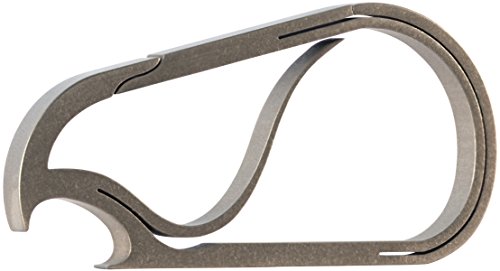 Preisvergleich Produktbild Bico KeyKlipz Flaschenöffner / Schlüsselring / Karabiner aus Titan,Steinoptik (KR20A), Metall, Stone-Tumbled
