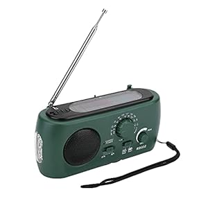 Winnaar noodradio, draagbare zonneradio met LED-zaklamp Solar handslinger AM/FM-radio met LED-zaklamp noodtelefoonoplader voor kamperen buiten (donkergroen)