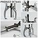 MOSIKEN 3 Jaw Puller Tool Kit,4 pcs Bearing Puller for Pulley Gear Bearing Flywheel Removal,Heavy Duty Motor Tech Gear Puller Set with Reversible Jaws