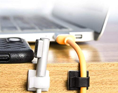 30pcs White Adhesive Cable Clips, Wire Clips,Car Cable Organizer,Cable Holder,Cable Wire Management,Cable Holder for Car,Office and Home(Included S Size, M Size, L Size and XL Size Cable Clips)