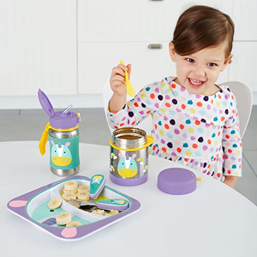 Skip Hop Zoo Unicórnio Garrafinha de Aço Inox, Verde, 350 ml