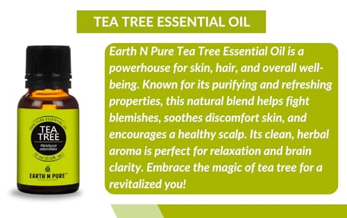 Image of Earth N Pure Ceramic Diffuser Burner with 10Ml Tea Tree Essential Oil | 2 Tea Light Candles | Perfect for Gift Set