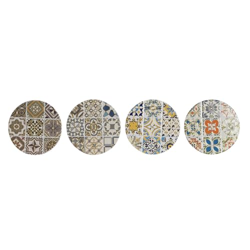 Home ESPRIT Salvamantel Corcho Dolomita 20 x 20 x 0,7 cm Azulejo (4 Unidades)