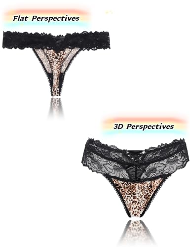 Image of ohyeah Sexy Lace G-String Thongs Panties Low Rise Underwear Undies for Women Cotton Crotch Cheeky Tangas Panties 4-18