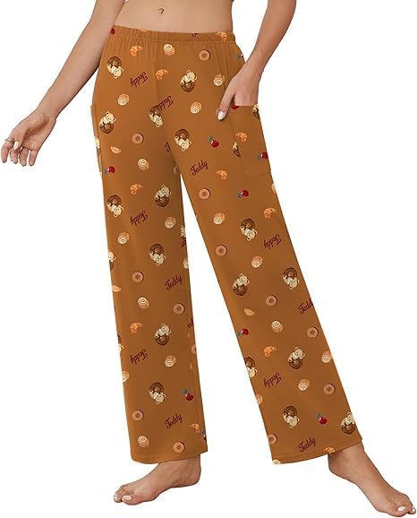 ELESOL Womens Pajama Wide Leg Palazzo Pj Lounge Comfy Pajama Bottoms