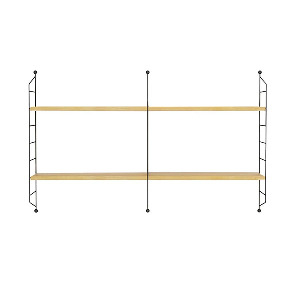 Étagères flottantes vintage de haute qualité en fer forgé et bois massif 120cm