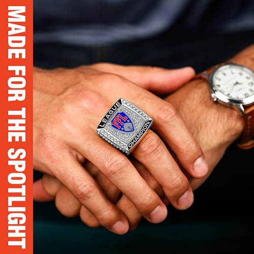 Image of TrophySmack Fantasy Football Stunna Championship Ring, Silver Finish
