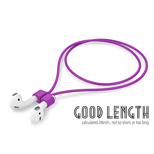Image of Ultra Strong Magnetic Airpod Pro Strap Anti-Lost Cord Sports Lanyard Compatible with Airpods 3rd 2nd Generation Pro 3 2 1 (3 Purple)