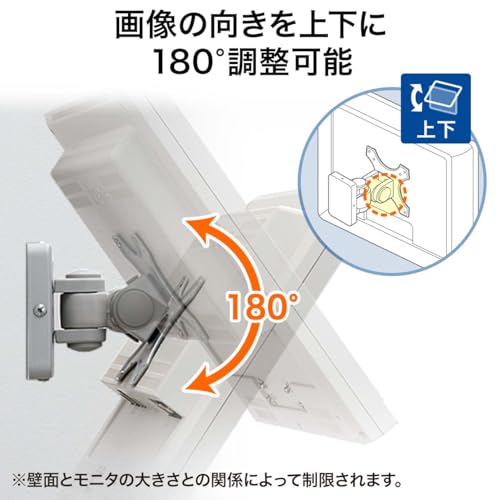 サンワダイレクト モニターアーム 壁掛け 耐荷重15kg VESA規格 100-LA015