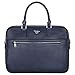 David Jones - Sac à Main Business Porte-Documents Homme Simili Cuir PU - Cartable Travail Sacoche Ordinateur Portable - Mallette Serviette Affaires Professionnel Bandoulière Porté Epaule - Bleu