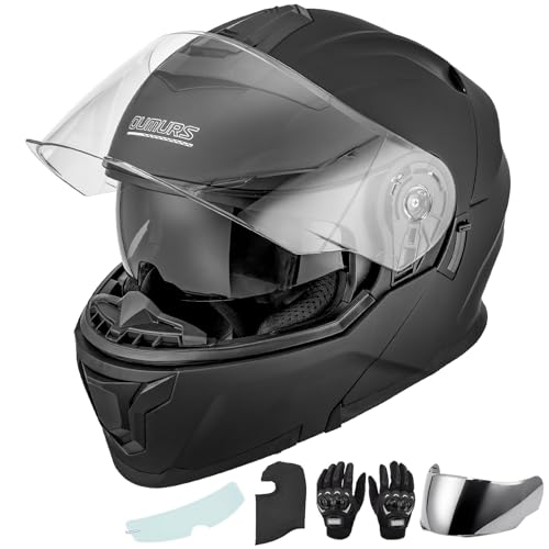 OUMURS Modular Motorcycle Helmets Full Face Flip up Street Bike Motorcycle Helmet for Unisex Adult...