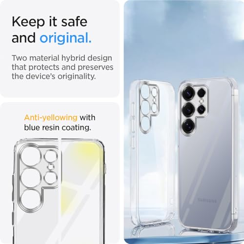 Image of Jkobi Back Cover for Samsung Galaxy S25 Ultra (Silicone Clear Shockproof Case with Camera Protection and Dust Plugs | Transparent)