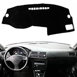 HYZIJIN Car Dashboard Dash Board Cover Mat Carpet Compatible for VW Jetta A4 MK4 Bora 1998-2005 for Golf 4 MK4 1997-2003 Left Hand Drive