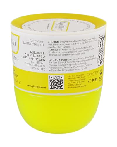 CYBER CLEAN The Original Reinigungsmasse 160g – Reinigungsgel, Staubentferner, Tastaturreiniger für Haushalt, Elektronik & Auto