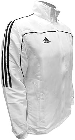 adidas Combat Sports Light Track Jacket w/Classic 3 Stripes - White Black - Medium