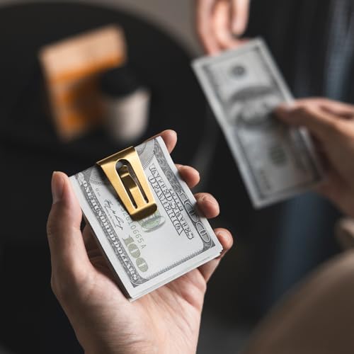 Image of VULKIT Money Clip Stainless Steel Cash Holder EDC Accessories Men's Money Clips