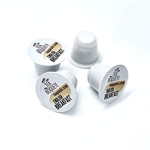 20 English Breakfast black tea pods compatible with Nespresso OriginalLine, single-serve tea capsules for coffee brewing machines