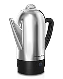 Hamilton Beach 40622R 12 Cup Stainless Steel Percolator, Silver