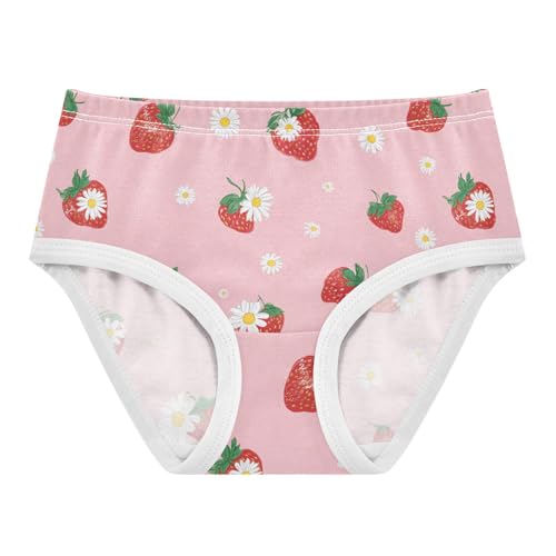 Wusikd Pink Daisies Girls' Underwear Cotton Girls Briefs Soft Toddler Underwear 2T