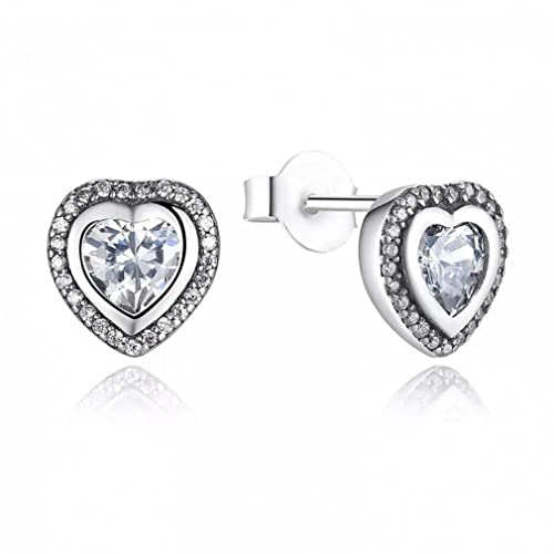 Boucles d'oreilles étincelantes en argent massif anti-allergique pour peaux sensibles
