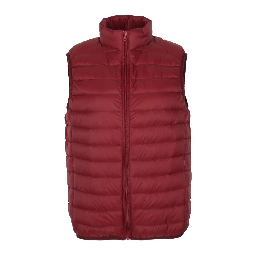 Piumino Senza Maniche Gilet da Uomo in Piumino D'Anatra Opaco Senza Maniche Gilet Leggero (Color : Gray, Size : XXL)