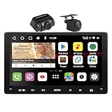 ATOTOOUT Doppel-DIN-Autoradio 9 Android (6 GB/128 GB), CarPlay/Android Auto kabellos, QLED-Touchscreen, 4G, WLAN, Bluetooth, USB, DSP, AMP, SUB, GPS & KI, 1080P-Front- und Rückfahrkameras, S8G2099UN