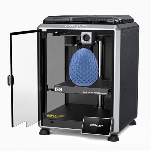 Creality K1C Imprimante 3D, Vitesse d'impression Max de 600mm/s, ÃquipÃ©e d'une CamÃ©ra IA, kit Extrudeur Tout MÃ©tal, Buse Ã  Ãchange Rapide en Trois MÃ©taux, Supporte Les Filaments en Fibre de Carbone