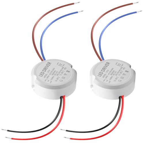 Dimensioni compatte: goditi due trasformatori LED di alta qualità da 12 V in un pratico set! Con solo 48 mm di diametro e 22 mm di altezza, questo trasformatore rotondo da incasso si adatta perfettamente a qualsiasi scatola di installazione standard o scatola interruttori, ideale per installazioni salvaspazio dietro mobili, soffitti o pareti.