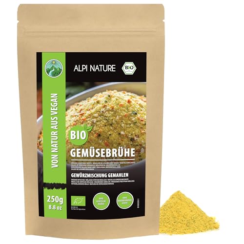 Alpi Nature Bouillon de Légumes BIO Mélange d'Épices 250g, Assaisonnement pour Soupe, Épices Bio