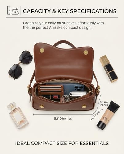 Image of Amszke Shoulder Bag for Women Y2K Crossbody Purse PU Leather Underarm Handbag 2 Adjustable Strap for Daily Commute Travel