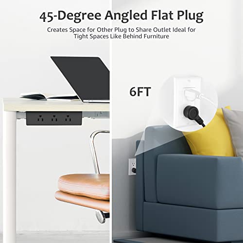 13 In 1 Under Desk Power Strip, Removable Under Desktop Fast Charging Outlet Station With 3 Usb A And 1 Usb C Ports, Widely Spaced Under Table Surge Protector 1200J, 6Ft Extension Cord. (Black) #TOP5
