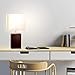 Brightech Maxwell Bedside Lamp with USB Port – Compact Table Lamp for Bedroom, Living Room - Modern Asian Nightstand Lamp with Wood Frame - LED Bulb, Soft Light - Havana Brown