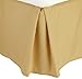 Clara Clark Premier 1800 Collection Solid Bed Skirt Dust Ruffle, Queen, Camel Gold