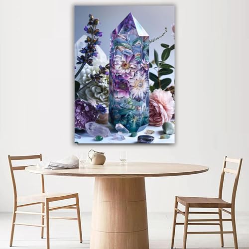 Impression sur toile fleurs décoration murale salon moderne 60x80cm