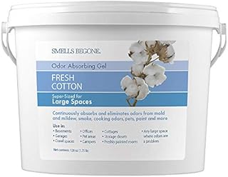 SMELLS BEGONE Odor Absorber Gel - 1 Gallon - Air Freshener & Odor Eliminator for Homes, Garages & Commercial Buildings - Industrial Size & Strength - Fresh Cotton Scent